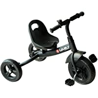HOMCOM Triciclo para Niños más de 18 Meses con Timbre Guardabarros Rueda de Seguridad 74x49x55cm Negro